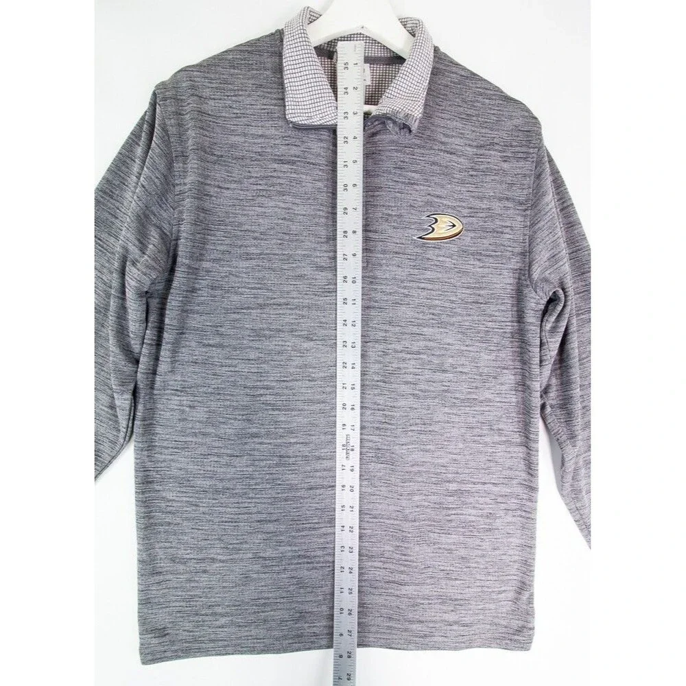 NHL Anaheim Ducks Pullover Sweater 1/4 Zip Men's Size Small Gray